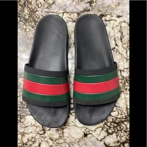 Gucci Signature Stripped Slides